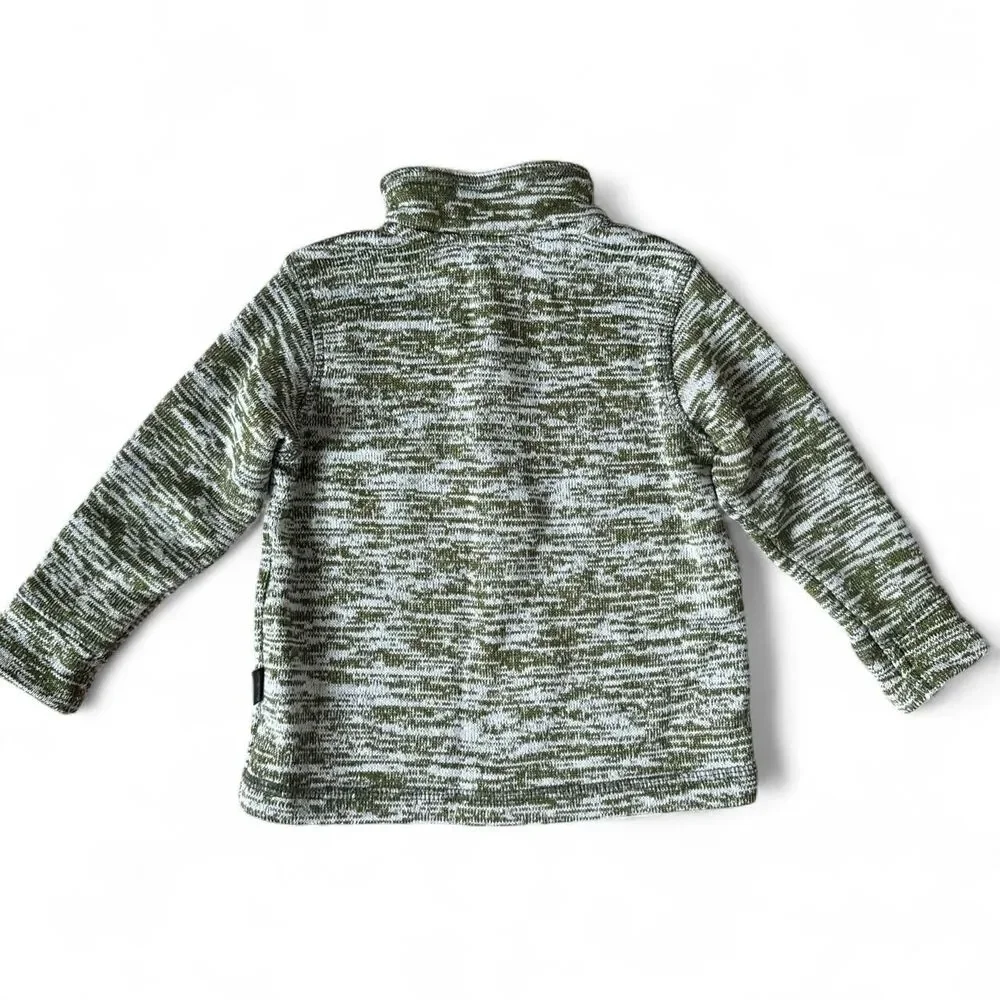 Eddie Bauer Kids Quarter Zip Fleece Pullover Green Marled Size 18M